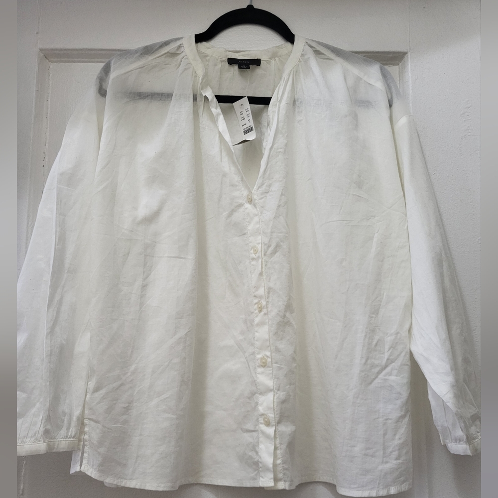 J. Crew Women's White Button Down Shirt - Picture 5 of 8